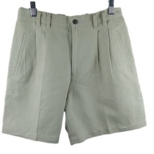 Bugle Boy Collection For Her Vintage Oatmeal Zipper Up High Rise Shorts